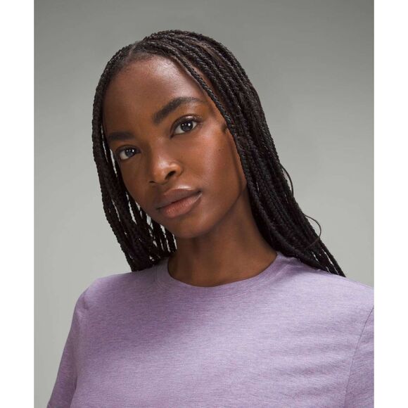 Lululemon love crewneck t-shirt curved hem purple size 8 - Picture 7 of 7